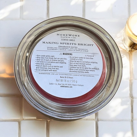 HOMEWORX by SLATKIN ✨Making Spirits Bight✨ 4 WICK CANDLE - Picture 3 of 3